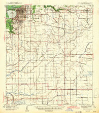 Lake Charles Louisiana Historical topographic map, 1:62500 scale, 15 X 15 Minute, Year 1942