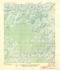 Lake Mechant Louisiana Historical topographic map, 1:31680 scale, 7.5 X 7.5 Minute, Year 1935