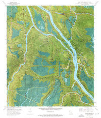 Lake Mongoulois Louisiana Historical topographic map, 1:24000 scale, 7.5 X 7.5 Minute, Year 1973