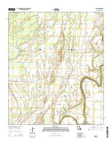 Lamar Louisiana Current topographic map, 1:24000 scale, 7.5 X 7.5 Minute, Year 2015