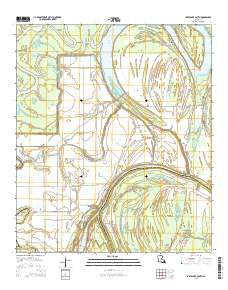 Larto Lake South Louisiana Current topographic map, 1:24000 scale, 7.5 X 7.5 Minute, Year 2015