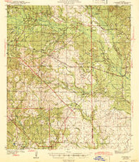 Leander Louisiana Historical topographic map, 1:62500 scale, 15 X 15 Minute, Year 1943