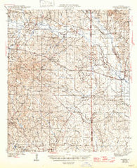 Leander Louisiana Historical topographic map, 1:62500 scale, 15 X 15 Minute, Year 1943