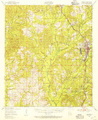 Leesville Louisiana Historical topographic map, 1:62500 scale, 15 X 15 Minute, Year 1948