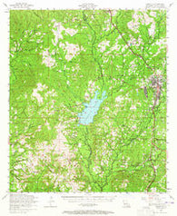 Leesville Louisiana Historical topographic map, 1:62500 scale, 15 X 15 Minute, Year 1954