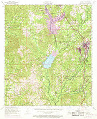 Leesville Louisiana Historical topographic map, 1:62500 scale, 15 X 15 Minute, Year 1954