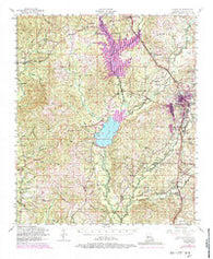 Leesville Louisiana Historical topographic map, 1:62500 scale, 15 X 15 Minute, Year 1954