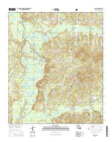 Leton Louisiana Current topographic map, 1:24000 scale, 7.5 X 7.5 Minute, Year 2015