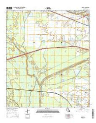 Lobdell Louisiana Current topographic map, 1:24000 scale, 7.5 X 7.5 Minute, Year 2015