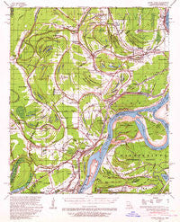 Locust Ridge Louisiana Historical topographic map, 1:62500 scale, 15 X 15 Minute, Year 1939