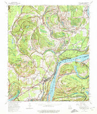 Locust Ridge Louisiana Historical topographic map, 1:62500 scale, 15 X 15 Minute, Year 1965