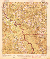 Logansport Louisiana Historical topographic map, 1:62500 scale, 15 X 15 Minute, Year 1944