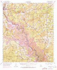 Logansport Louisiana Historical topographic map, 1:62500 scale, 15 X 15 Minute, Year 1956
