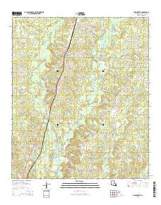 Longstreet Louisiana Current topographic map, 1:24000 scale, 7.5 X 7.5 Minute, Year 2015