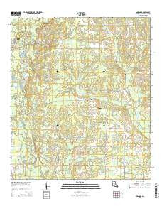 Loranger Louisiana Current topographic map, 1:24000 scale, 7.5 X 7.5 Minute, Year 2015