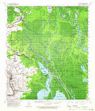 Loreauville Louisiana Historical topographic map, 1:62500 scale, 15 X 15 Minute, Year 1960