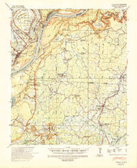 Lorman Louisiana Historical topographic map, 1:62500 scale, 15 X 15 Minute, Year 1939