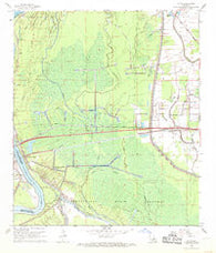 Lottie Louisiana Historical topographic map, 1:24000 scale, 7.5 X 7.5 Minute, Year 1968