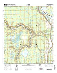 Lower Sunk Lake Louisiana Current topographic map, 1:24000 scale, 7.5 X 7.5 Minute, Year 2015
