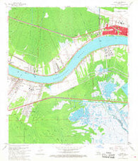 Luling Louisiana Historical topographic map, 1:24000 scale, 7.5 X 7.5 Minute, Year 1967