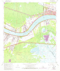 Luling Louisiana Historical topographic map, 1:24000 scale, 7.5 X 7.5 Minute, Year 1967