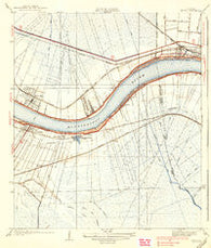Luling Louisiana Historical topographic map, 1:31680 scale, 7.5 X 7.5 Minute, Year 1938