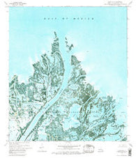 Main Pass Louisiana Historical topographic map, 1:24000 scale, 7.5 X 7.5 Minute, Year 1971