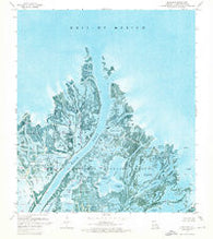 Main Pass Louisiana Historical topographic map, 1:24000 scale, 7.5 X 7.5 Minute, Year 1971