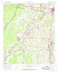 Mangham Louisiana Historical topographic map, 1:62500 scale, 15 X 15 Minute, Year 1957