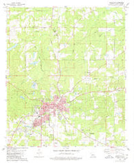Mansfield Louisiana Historical topographic map, 1:24000 scale, 7.5 X 7.5 Minute, Year 1980