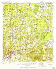 Mansfield Louisiana Historical topographic map, 1:62500 scale, 15 X 15 Minute, Year 1945