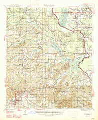 Mansfield Louisiana Historical topographic map, 1:62500 scale, 15 X 15 Minute, Year 1947