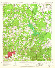 Mansfield Louisiana Historical topographic map, 1:62500 scale, 15 X 15 Minute, Year 1957