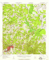 Mansfield Louisiana Historical topographic map, 1:62500 scale, 15 X 15 Minute, Year 1957