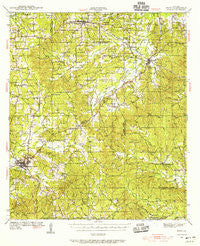 Many Louisiana Historical topographic map, 1:62500 scale, 15 X 15 Minute, Year 1942