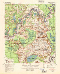 Marksville Louisiana Historical topographic map, 1:62500 scale, 15 X 15 Minute, Year 1940