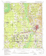Minden Louisiana Historical topographic map, 1:62500 scale, 15 X 15 Minute, Year 1947