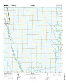 Mink Bayou Louisiana Current topographic map, 1:24000 scale, 7.5 X 7.5 Minute, Year 2015
