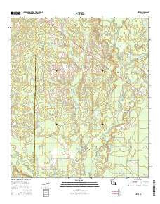 Mittie Louisiana Current topographic map, 1:24000 scale, 7.5 X 7.5 Minute, Year 2015