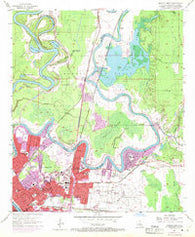 Monroe North Louisiana Historical topographic map, 1:24000 scale, 7.5 X 7.5 Minute, Year 1957