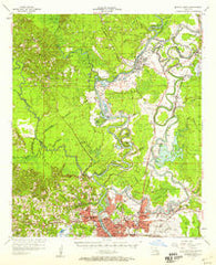 Monroe North Louisiana Historical topographic map, 1:62500 scale, 15 X 15 Minute, Year 1957