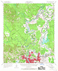 Monroe North Louisiana Historical topographic map, 1:62500 scale, 15 X 15 Minute, Year 1957