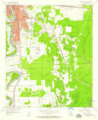 Monroe South Louisiana Historical topographic map, 1:24000 scale, 7.5 X 7.5 Minute, Year 1957