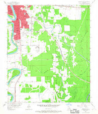 Monroe South Louisiana Historical topographic map, 1:24000 scale, 7.5 X 7.5 Minute, Year 1957