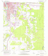Monroe South Louisiana Historical topographic map, 1:24000 scale, 7.5 X 7.5 Minute, Year 1957