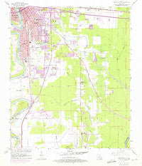Monroe South Louisiana Historical topographic map, 1:24000 scale, 7.5 X 7.5 Minute, Year 1957
