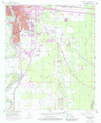 Monroe South Louisiana Historical topographic map, 1:24000 scale, 7.5 X 7.5 Minute, Year 1957