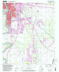Monroe South Louisiana Historical topographic map, 1:24000 scale, 7.5 X 7.5 Minute, Year 1999