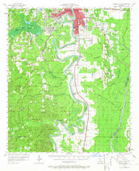 Monroe South Louisiana Historical topographic map, 1:62500 scale, 15 X 15 Minute, Year 1957