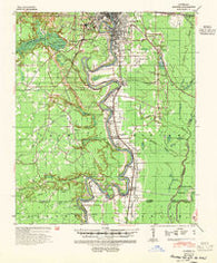 Monroe Louisiana Historical topographic map, 1:62500 scale, 15 X 15 Minute, Year 1940